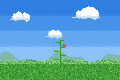 A pixel-art sapling with its first flower.
